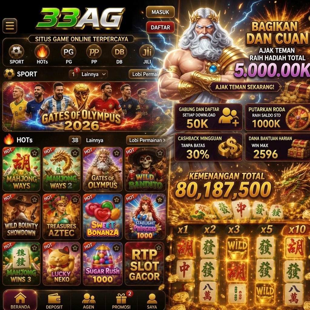 33AG - Dowdload & Install Aplikasi Slot Asli Minimal Bet 400 Perak